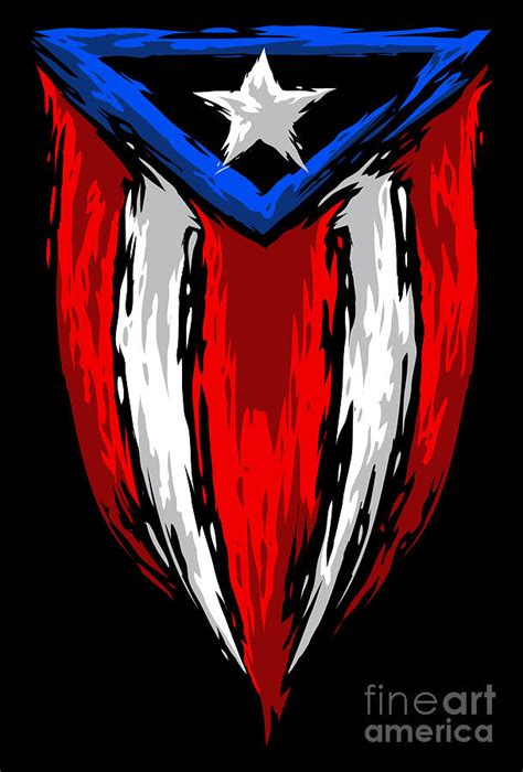 Pr Flag Brush Style Puerto Rico Flag Digital Art By Mister Tee Pixels