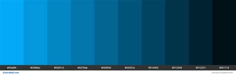 Shades Of Material Design Light Blue Color 03a9f4 Hex Colorswall