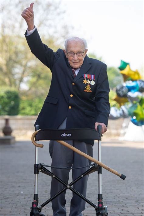 I am walking for the nhs. National hero: Sign our petition to give Captain Tom Moore a knighthood 'We salute you!' | UK ...