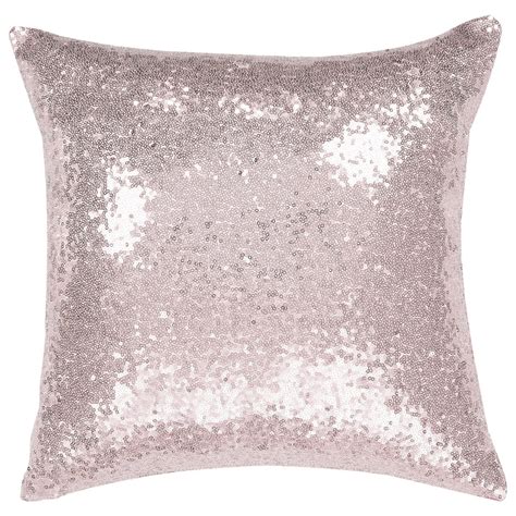 Unique Bargains Sparkling Sequin Decorative Throw Pillow Cover 16 X 16