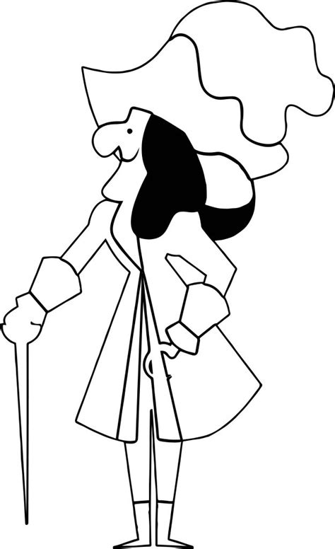 Vintage Side Captain Coloring Page | Wecoloringpage.com