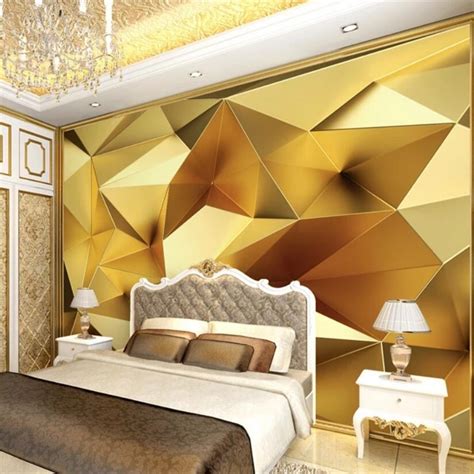 Other Diy And Tools Beibehang Custom Wallpaper 3d Murals Luxury Golden