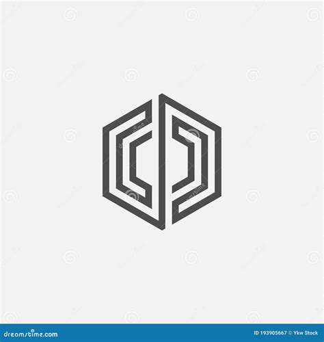 Modern Hexagon Monogram Logo Stock Vector Illustration Of Lettermark