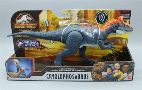 Jurassic World Cryolophosaurus Action Figure Sound Strike Mattel Camp