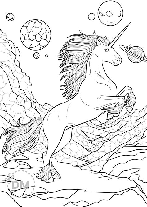 Unicorn Coloring Page For Adults Printable Page For Download Diy