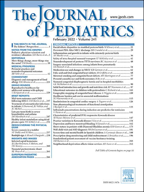 Journal Of Pediatrics Elsevier Pharma Solutions