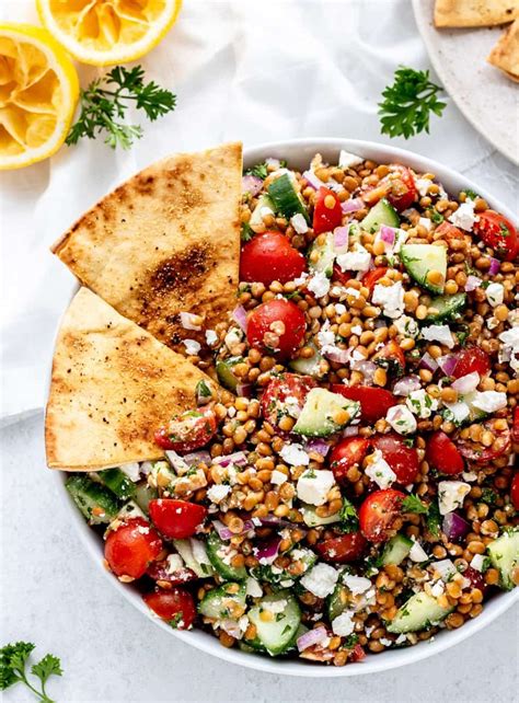 Greek Lentil Salad Haute Healthy Living Cooking Recipes Lentil