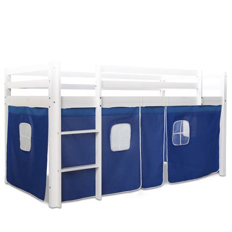 Sie sind auf der suche nach süßen. Bettumrandung Bettvorhang für Hochbett Vorhang Blau ...
