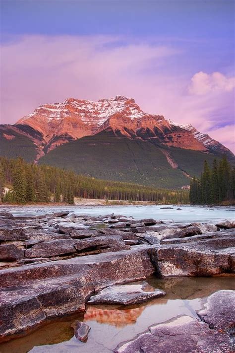 Mount Kerkeslin Athabasca Falls Jasper National Park Jasper Alberta