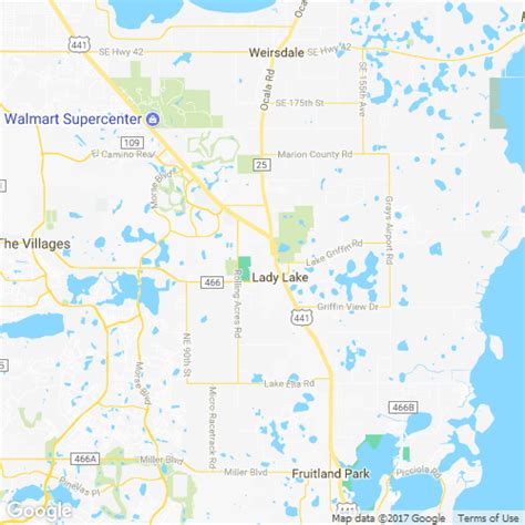 Map Of Florida Showing Lady Lake United States Map