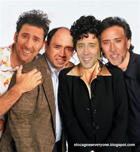 Nic Cage As Everyone Nic Cage As Kramer George Costanza Elaine Benes And Jerry Seinfeld