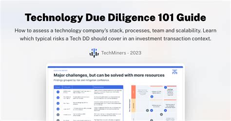 Technology Due Diligence Guide Checklist