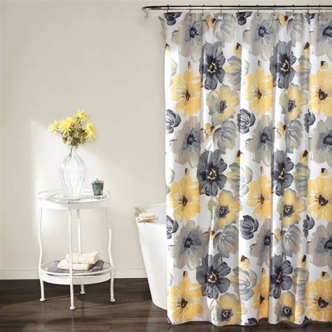 Leah Shower Curtain Yellow And Gray Yellow Shower