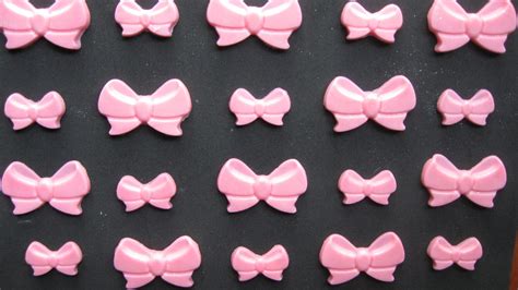 Pink Edible Bows Edible Bows Pink Fondant Bows Pink Candy