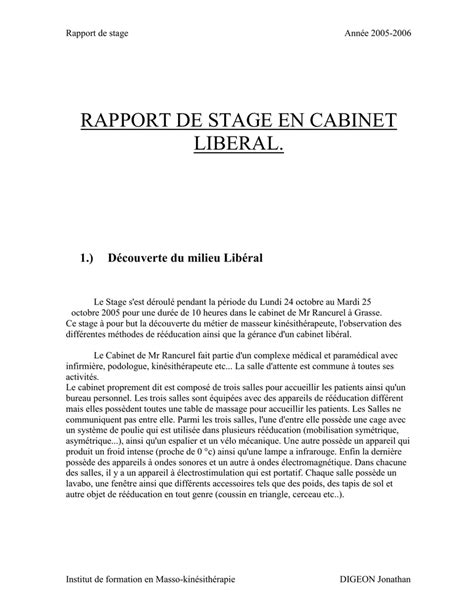 Rapport De Stage Cabinet D Avocat Exemple Rapport De Stage 3eme