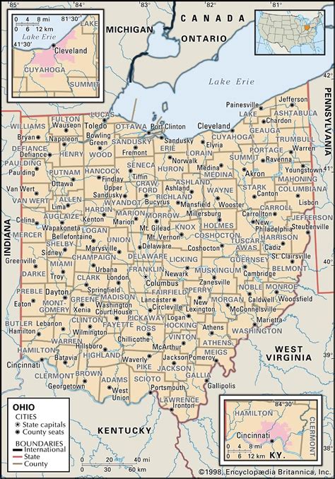 State And County Maps Of Ohio Ohio Map Ohio County Ohio History