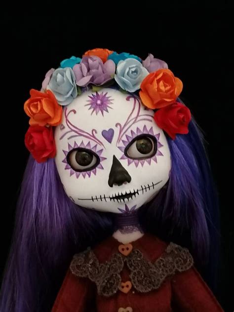 Mexican Catrinas Artisan Doll Ooak Unique Handmade Holy Etsy