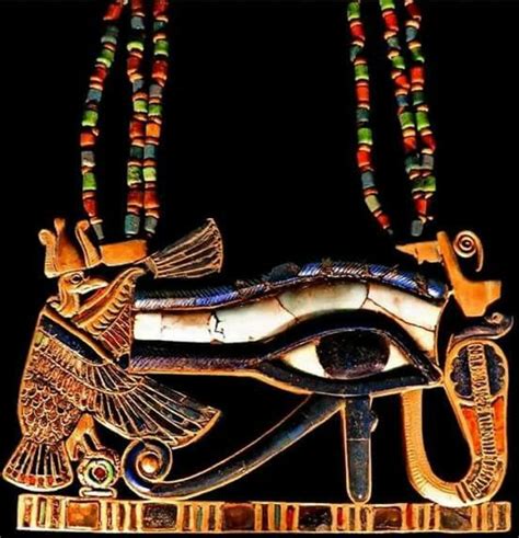 Necklace With Pectoral In The Form Of Wedjat Eye From The Tomb Of
