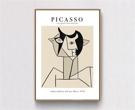 Pablo Picasso Art Print Exhibition Poster Modern Art Etsy
