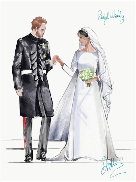 Royal Wedding Illustrations On Behance Wedding Illustration Royal