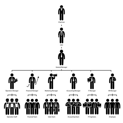 Organization Chart Tree Company Corporate Hierarchy Chairman Ceo