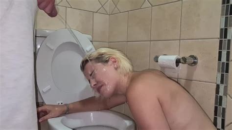 Human Toilet Whore Gets Pissed On Over The Toilet Golden Shower Xxx