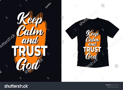 Keep Calm Trust God Quotes T Stock Vector Royalty Free 1751212511
