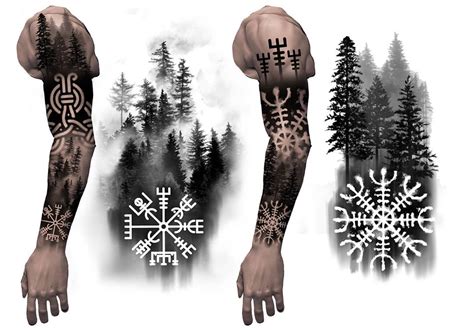Фотографии Славянские и скандинавские татуировки эскизы Viking