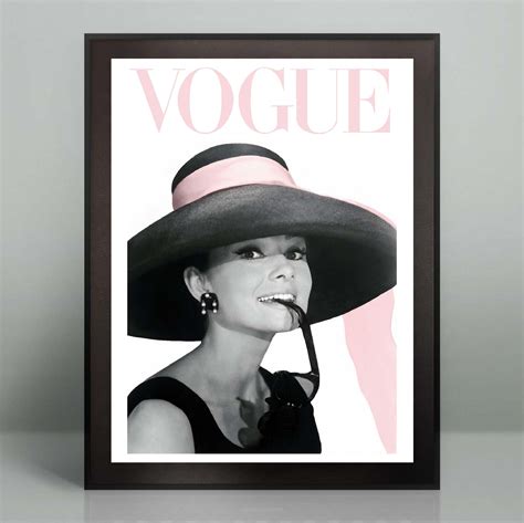 Vogue Audrey Hepburn Wall Art Home Decor Poster Canvas Kaiteez