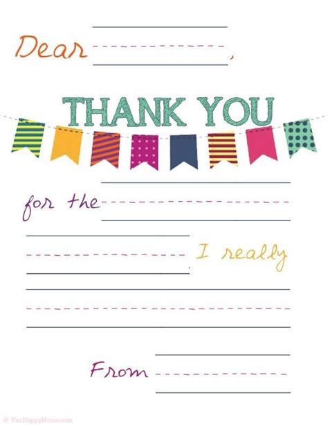 37 Best Printable Kids Thank You Notes Images On Pinterest