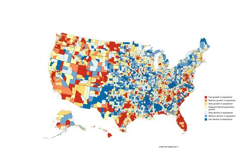 Population Growth By County Map