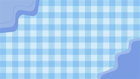 Aesthetic Cute Pastel Blue Gingham Checkers Plaid Checkerboard