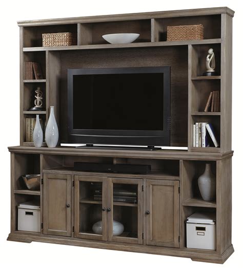 Aspenhome Canyon Creek 84 Inch Tv Console With 4 Doors And Open Shelf
