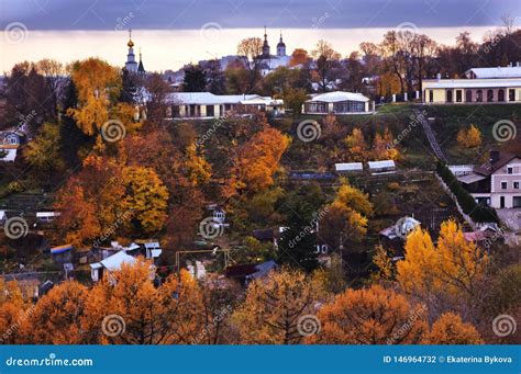 Panorama Of Vladimir Town Russia Autumn Nature Stock Photo Image Of