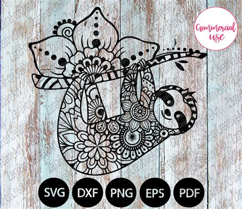 We have a huge range of svgs products available. Hanging Sloth Mandala Zentangle SVG Sloth Clipart Sloth | Etsy