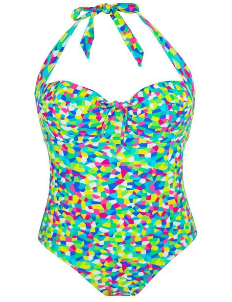 73005 Pour Moi High Dive Underwired Padded Halterneck Swimsuit 73005