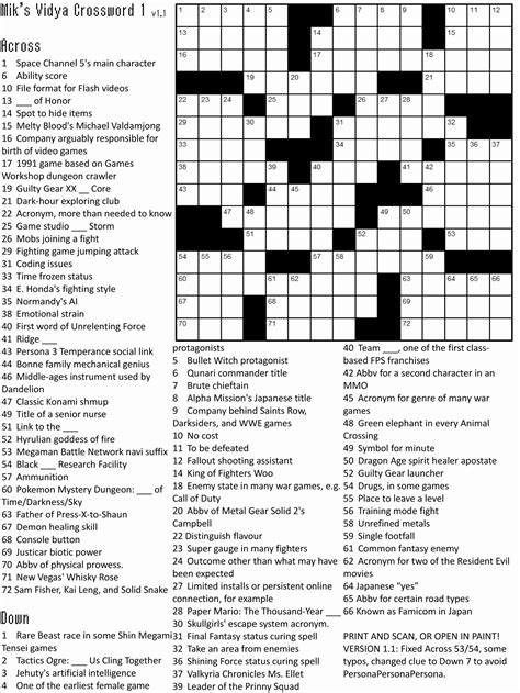 Printable Puzzles For Seniors Printable Crossword Puzzles 10 Best