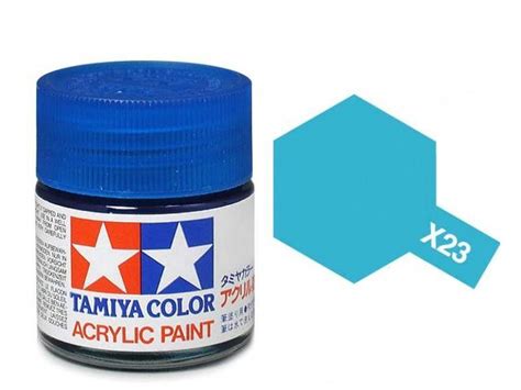 Tamiya Acrylic Mini X 23 Clear Blue Gloss 10ml Jar Tam81523 Tamiya