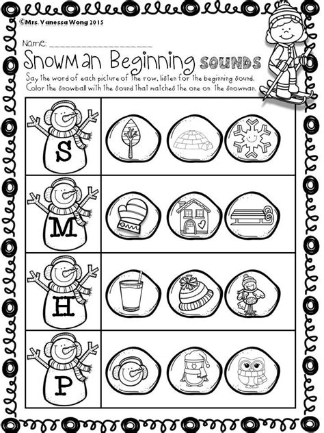 Winter Math And Literacy Worksheets And Activities For Kindergarten