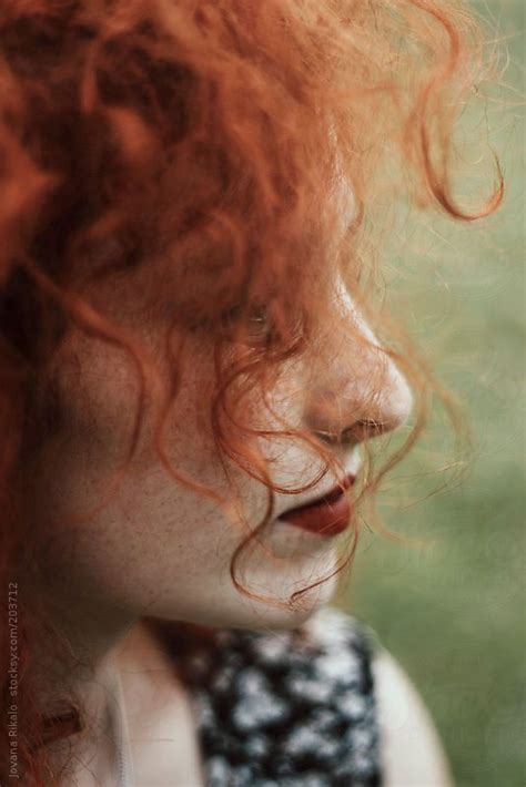 Portrait Of A Beautiful Ginger Haired Woman By Stocksy Contributor