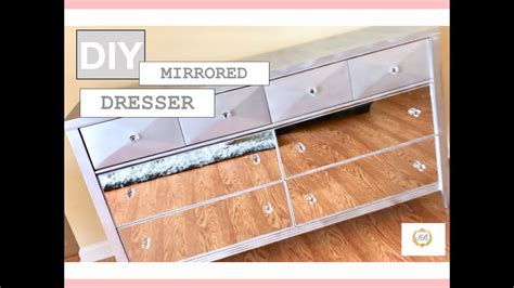 Diy Mirrored Dresser Affordable Makeover Youtube