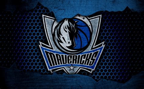 Download Wallpapers Dallas Mavericks 4k Logo Nba Basketball
