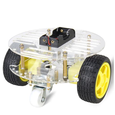 2wd Smart Robot Car Chassis Kit Two Motor Two Universal Wheel Battery