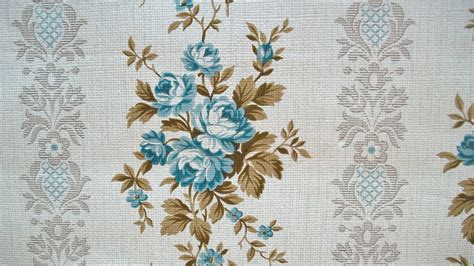 Find and download blue vintage wallpapers wallpapers, total 13 desktop background. Vintage French 1940s Wallpaper Blue Rose Ticking