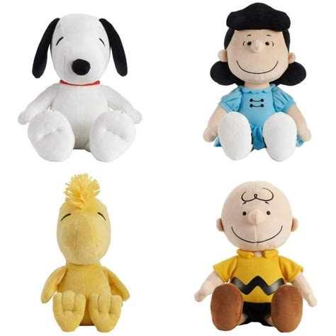 set of 4 kohl s cares snoopy charlie brown lucy and woodstock plush