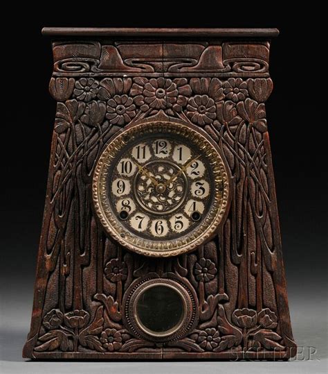 The principles of the movement had an effect on many artists in the late 19th century and they were applied to many different areas from pottery to architecture. Artisan Arts & Crafts Movement Mantel Clock Oak, metal ...
