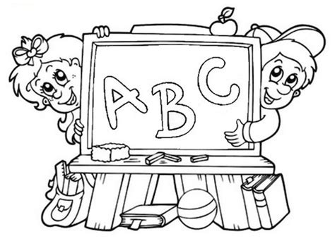 La scuola primaria funziona 5 giorni la settimana con il seguente orario: Disegno sulla scuola da colorare - Cose Per Crescere