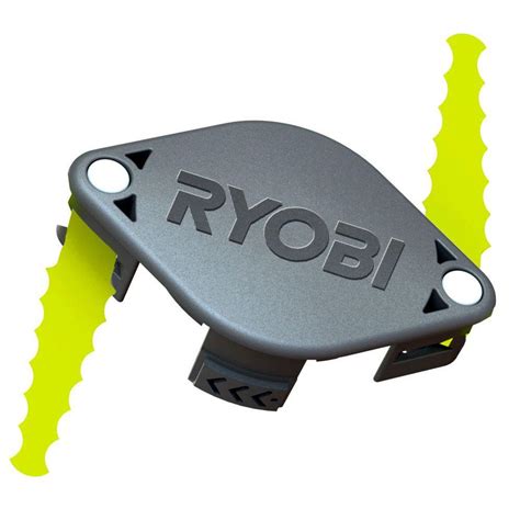 The weed eater blades metal is made of manganese steel, and the insert has high hardness and long service life. Ryobi Bladed Trimmer Head (2-Pack)-ACFHRL2 - The Home Depot