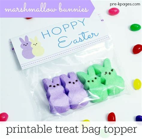 Easter Printable Treat Bag Topper For Easter Basket Treats Or Classroom