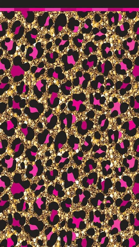 Punk Leopard Dazzle Pink Wallpaper Iphone Gold Girly Inside The Most
